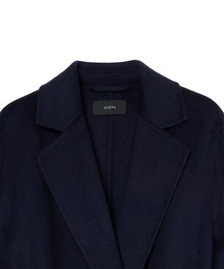 JOSEPH 【WEB＆OUTLET限定】ダブルフェイスウールキャッシュコート ラップコート Navy