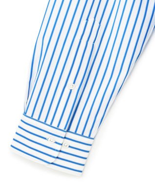 J.PRESS MEN 【J.PRESS ORIGINALS】SUVIN TYPEWRITER JERSEY 46G STRIPE SHIRT / JAPAN MADE サックスブルー系1