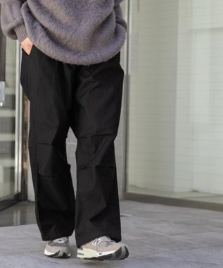 WEGO バックサテンワイドミリタリーパンツ ブラック