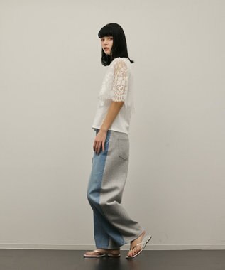 GRACE CONTINENTAL レースフレアカットトップ ホワイト