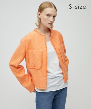 BEIGE， 【S-size】DAHLIA / ツイードジャケット Apricot