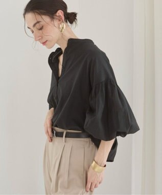 WEGO 【ANGIE VINTAGE】ボリューム袖ショートブラウス ブラック