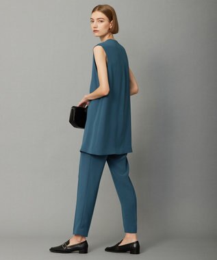 ICB L 【WEB限定カラーあり・洗える】 ライトダブルクロス べスト ダルブルー系