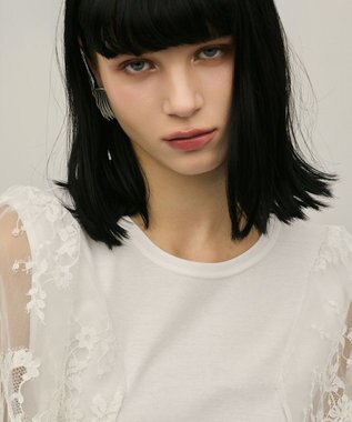 GRACE CONTINENTAL レースフレアカットトップ ホワイト