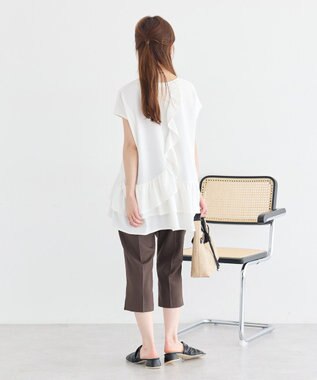 earth music&ecology 【接触冷感】ラッフルヘムプルオーバー Off White