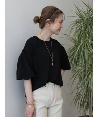 AMERICAN HOLIC ボリュームスリーブカットプルオーバー Black