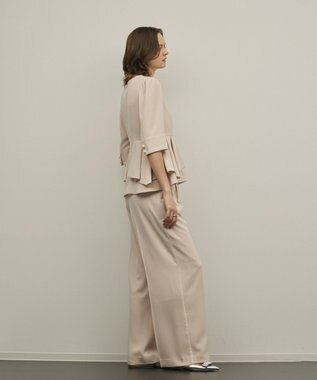 GRACE CONTINENTAL トリアセタックワイドパンツ ベージュ