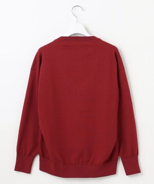 23区 【SLOW/一部店舗限定】コットンシルク Vネック ニット ワイン系