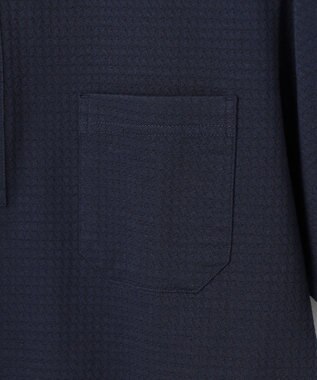 JOSEPH ABBOUD 【吸水速乾/上質感】千鳥サッカーポロシャツ ネイビー系