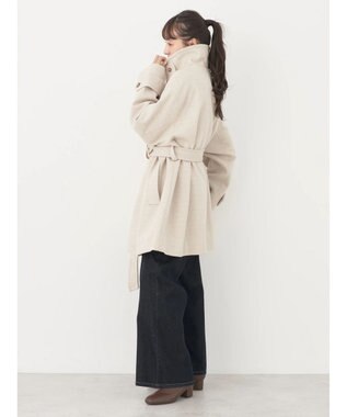 earth music&ecology ２ｗａｙカラーミドル丈コート Light Beige