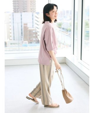 CRAFT STANDARD BOUTIQUE シルケット天竺　ロゴＰＴボトルネックＰＯ　５／Ｓ Lavender