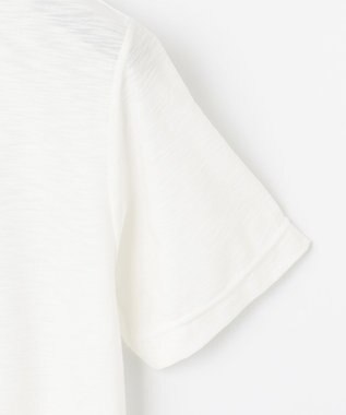 JOSEPH ABBOUD MOUNTAIN 【UNISEX】スラブリーフプリント Tシャツ ホワイト系