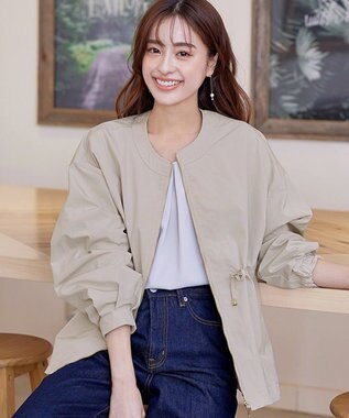 Tiaclasse 【新色追加・洗える】メモリーノーカラードロストブルゾン アイボリー