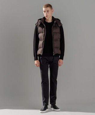 JOSEPH HOMME 【イージーケア】 ヴィスコースリンクス　クルーネックニット ブラック系