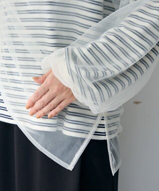 Green Parks シャーリングチュールドッキングプルオーバー Navy