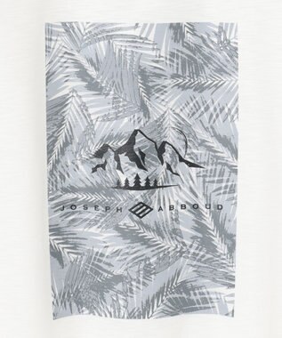 JOSEPH ABBOUD MOUNTAIN 【UNISEX】スラブリーフプリント Tシャツ ホワイト系