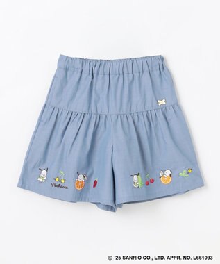 ANY KIDS 【any FAM ×サンリオキャラクターズ】裾刺繍 キュロット ポチャッコ×デニム