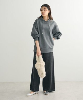 Green Parks ダンボール抜け襟プルオーバー Gray Mixture