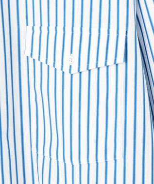 J.PRESS MEN 【J.PRESS ORIGINALS】SUVIN TYPEWRITER JERSEY 46G STRIPE SHIRT / JAPAN MADE サックスブルー系1