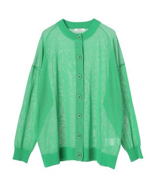 earth music&ecology シアーニットカーディガン Green