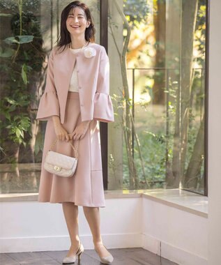 組曲 S 【KUMIKYOKU NAVY】コンフォータブルドレープ ジャケット シャンパンピンク系