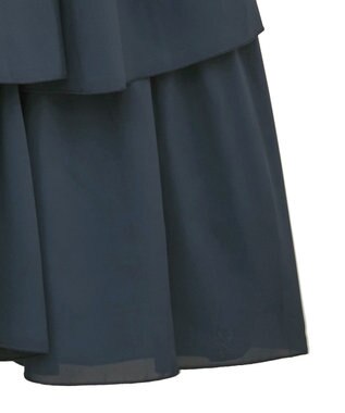 earth music&ecology ティアードヘムフレアスカート Navy