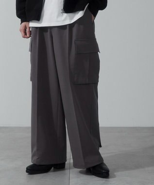 WEGO 【ウエストゴム】スーパーバギーカーゴスラックス ダークグレー