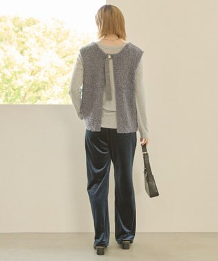 AMERICAN HOLIC ベイカーベロアパンツ Navy