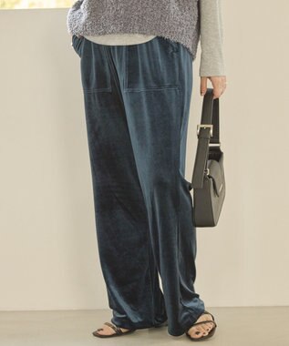 AMERICAN HOLIC ベイカーベロアパンツ Navy