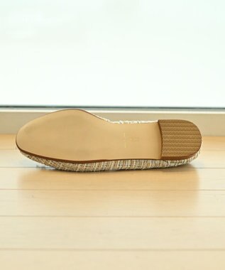 nouvelleRobe Oū 【本革・高反発】Round ラウンドトゥ ツイードバレエシューズ ベージュファブリック