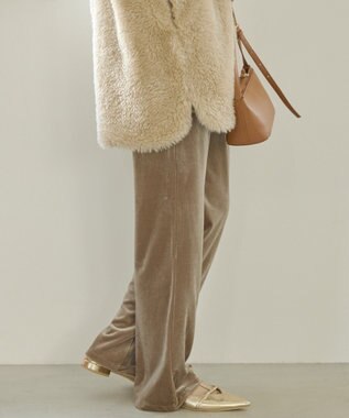 AMERICAN HOLIC ベイカーベロアパンツ Gray Beige