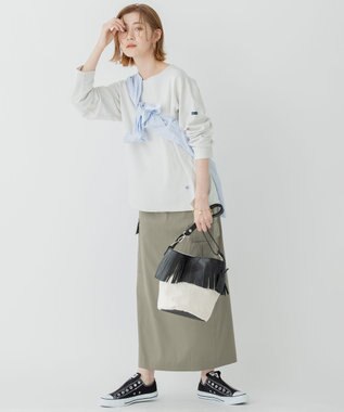 23区 【STORY7月号掲載】MARCO MASI レザーキャンバスコンビ ショルダーバッグ ブラック系