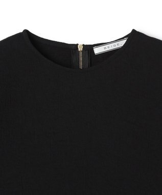 BEIGE， BROOM / スウェット風ライトフォルムプルオーバー Black