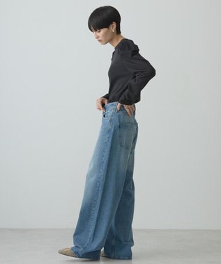 AMERICAN HOLIC ミニ裏毛ショルダータックプルオーバー Black