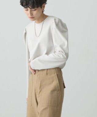 AMERICAN HOLIC ミニ裏毛ショルダータックプルオーバー Light Gray