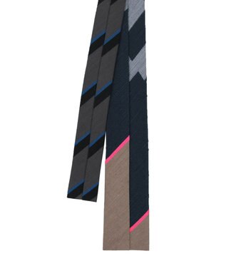 POLS 播州織 ネクタイ ネイビー