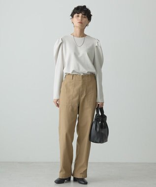 AMERICAN HOLIC ミニ裏毛ショルダータックプルオーバー Light Gray