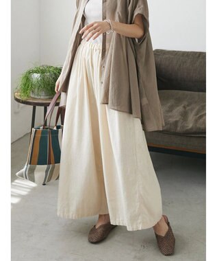 CRAFT STANDARD BOUTIQUE 【キナリノ別注】リネンレーヨンワイドパンツ Ivory