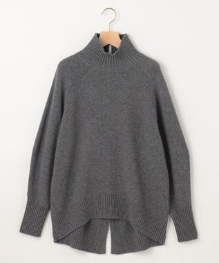 組曲 S ウールカシミヤミックス ロールネックニット チャコールグレー系