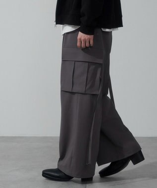 WEGO 【ウエストゴム】スーパーバギーカーゴスラックス ダークグレー