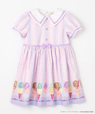 ANY KIDS 【any FAM×サーティワン アイスクリーム】ストライプ ワンピース ラベンダー