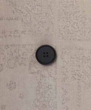 ICB 【日本製・洗える】ペイズリーレノクロス ノーカラージャケット クリームブラウン系