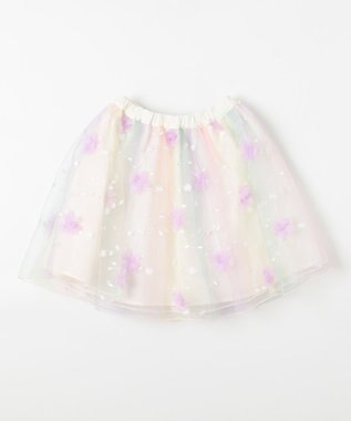 ANY KIDS 立体フラワー チュール スカート レインボー