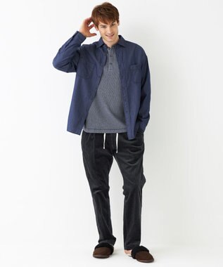 JOSEPH ABBOUD MOUNTAIN 【SPACE／UNISEX】Fine Count INDIGO シャツ ネイビー系