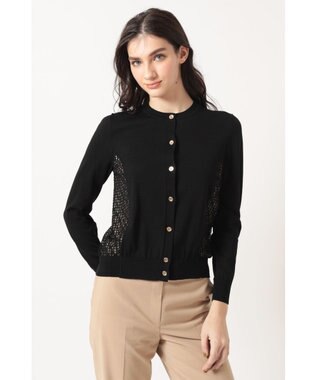 DAKS レースパネルコンビ カーディガン