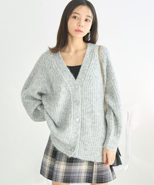 earth music&ecology ふわふわＭＩＸヤーンカーディガン