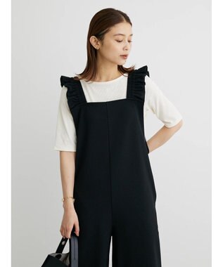 Green Parks ・ＲＡＹ　ＣＡＳＳＩＮ　ラッフルショルダーサロペット Black