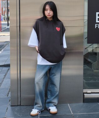 WEGO 【ユニセックス着用ITEM/2点SET】パーカーアンサンブルT（SS） スミクロ