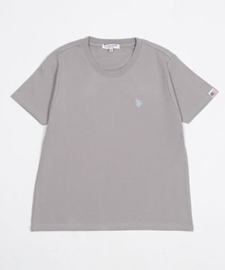 WEGO 【SMLサイズ展開】U.S. POLO ASSN.別注コンパクトTシャツ ライトグレー