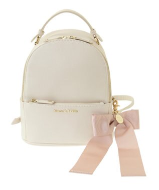 Maison de FLEUR リボンMリュック Ivory